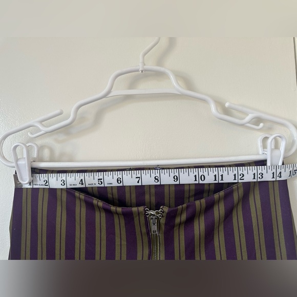 Basic Pleasure Mode Tabby Striped Bootcut Pants in Brown and Green - M - Picture 10 of 15